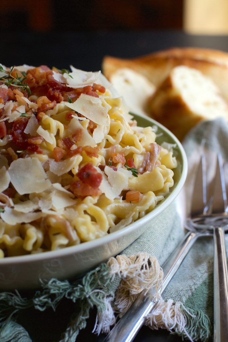 Pancetta Goat Cheese Pasta What the Forks for Dinner?