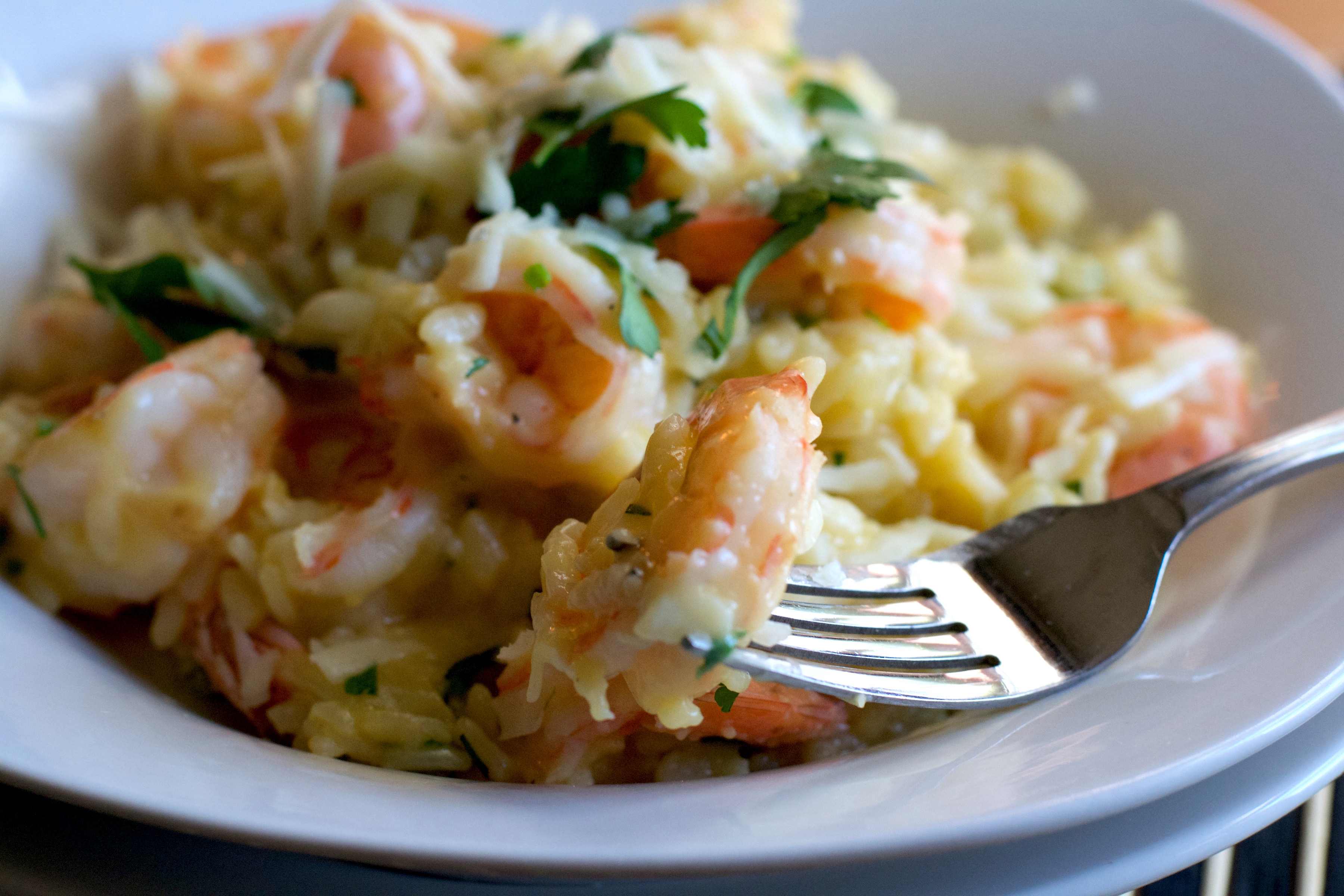 Asiago Shrimp Risotto - What the Forks for Dinner?