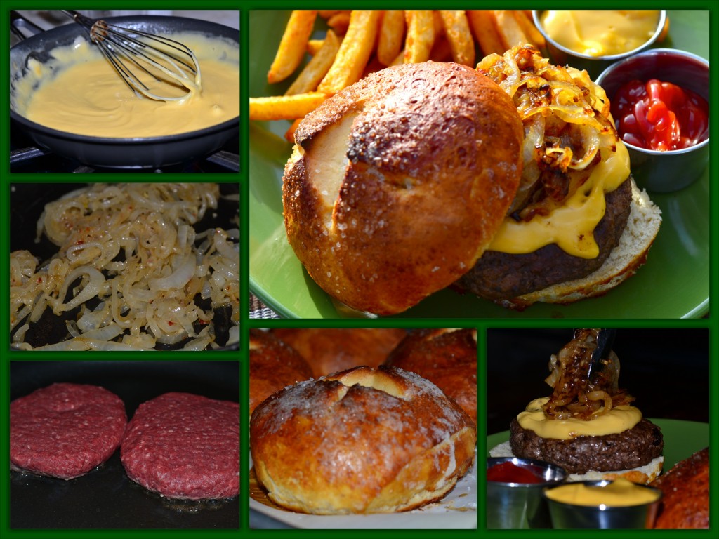 Pretzel Burger Collage