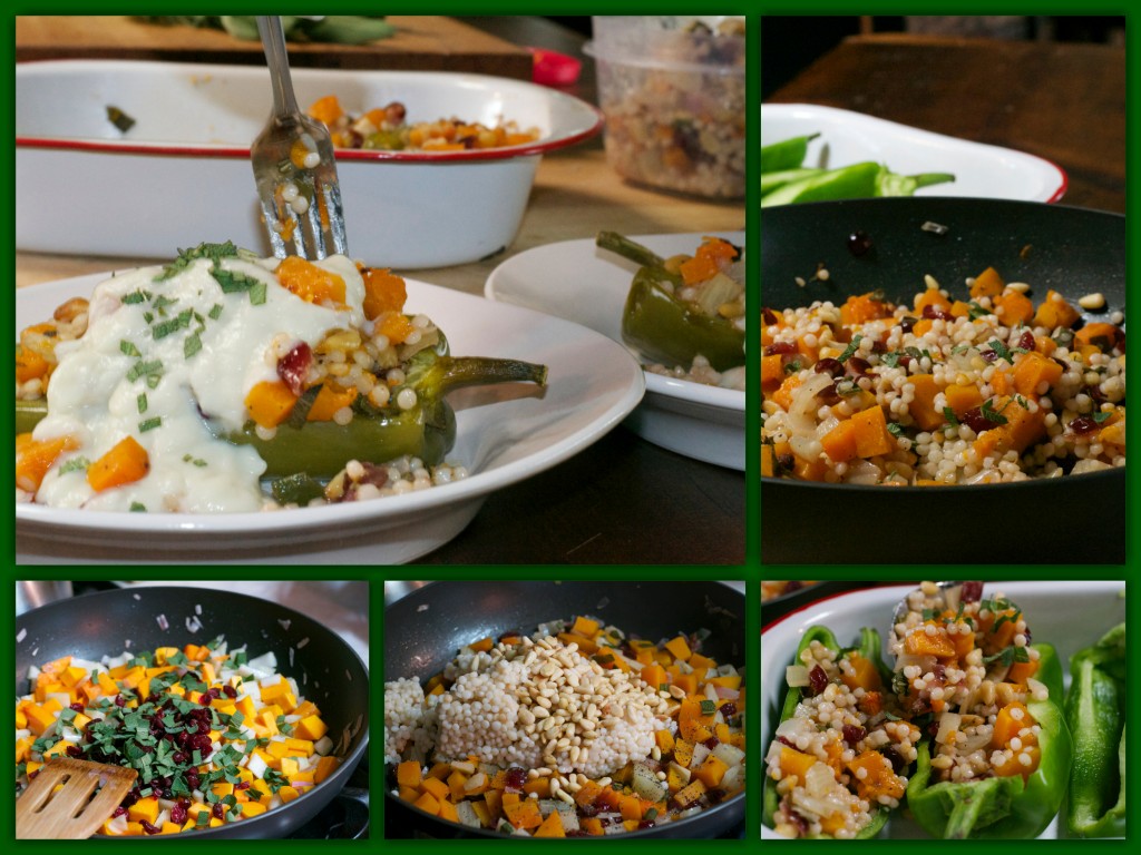 Autumn Couscous Stuffed Peppers Collage
