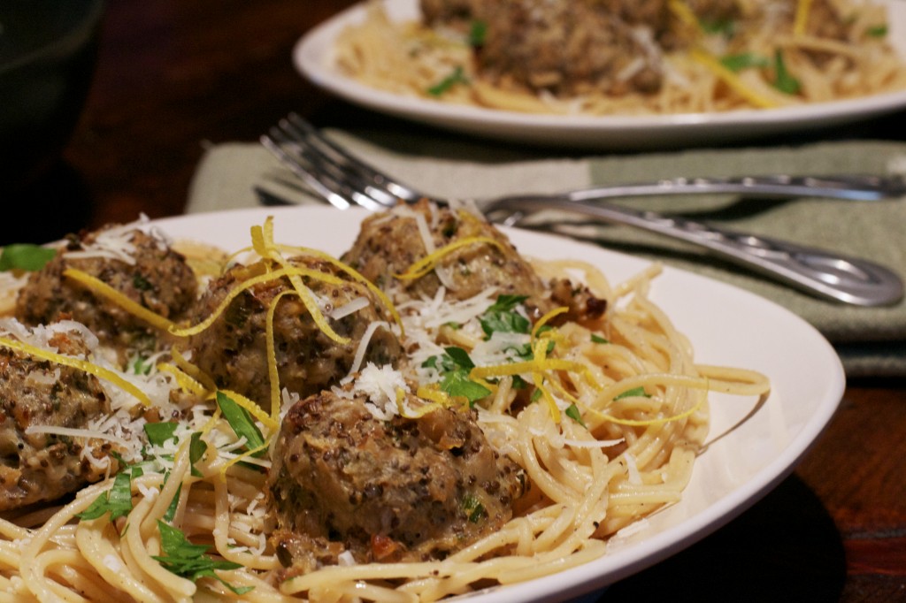 Spicy Chia Chicken Meatball Pasta 1