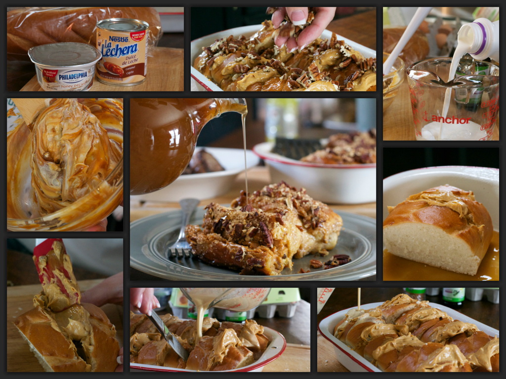 Caramel Pecan French Toast Collage