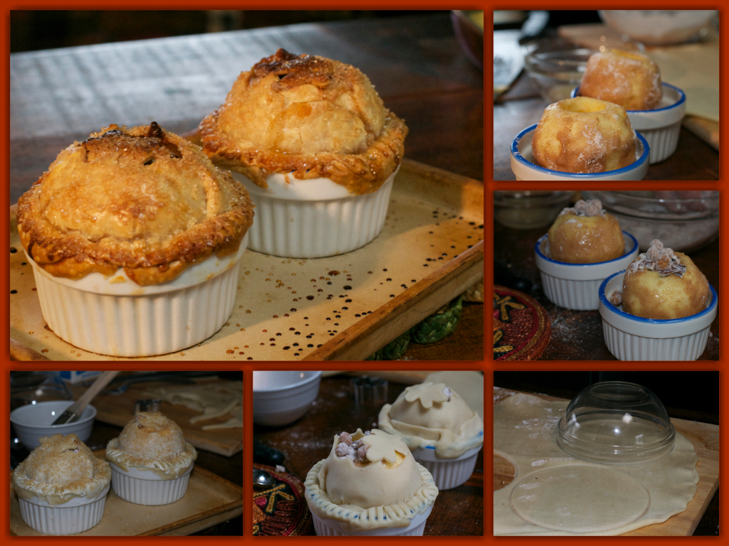 Caramel Pecan Apple Pie Cups Collage