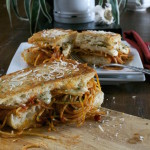 Grilled Spaghetti and Cheese Sandwich