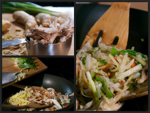 Moo Shu Pork Veggies Collage