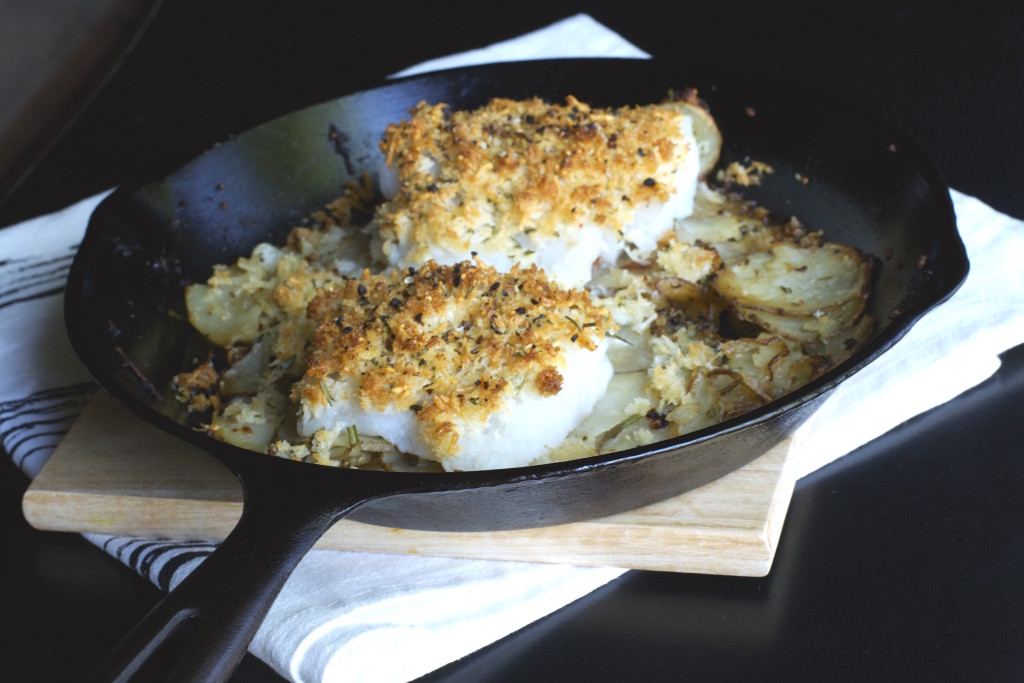 Cast Iron Cod Potatoes and Onions 2