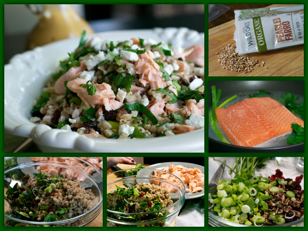 Salmon Farro Salad Collage