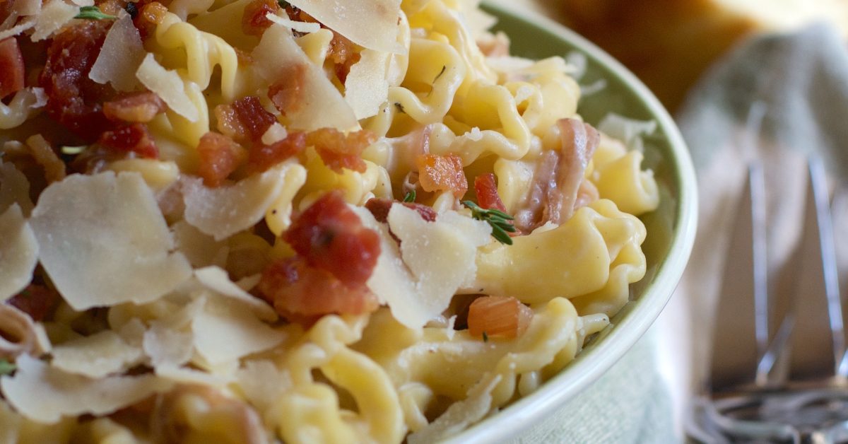 Pancetta Goat Cheese Pasta What the Forks for Dinner?