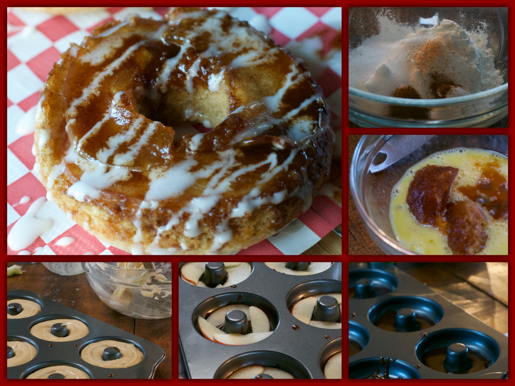 Cinnamon Apple Donuts Collage