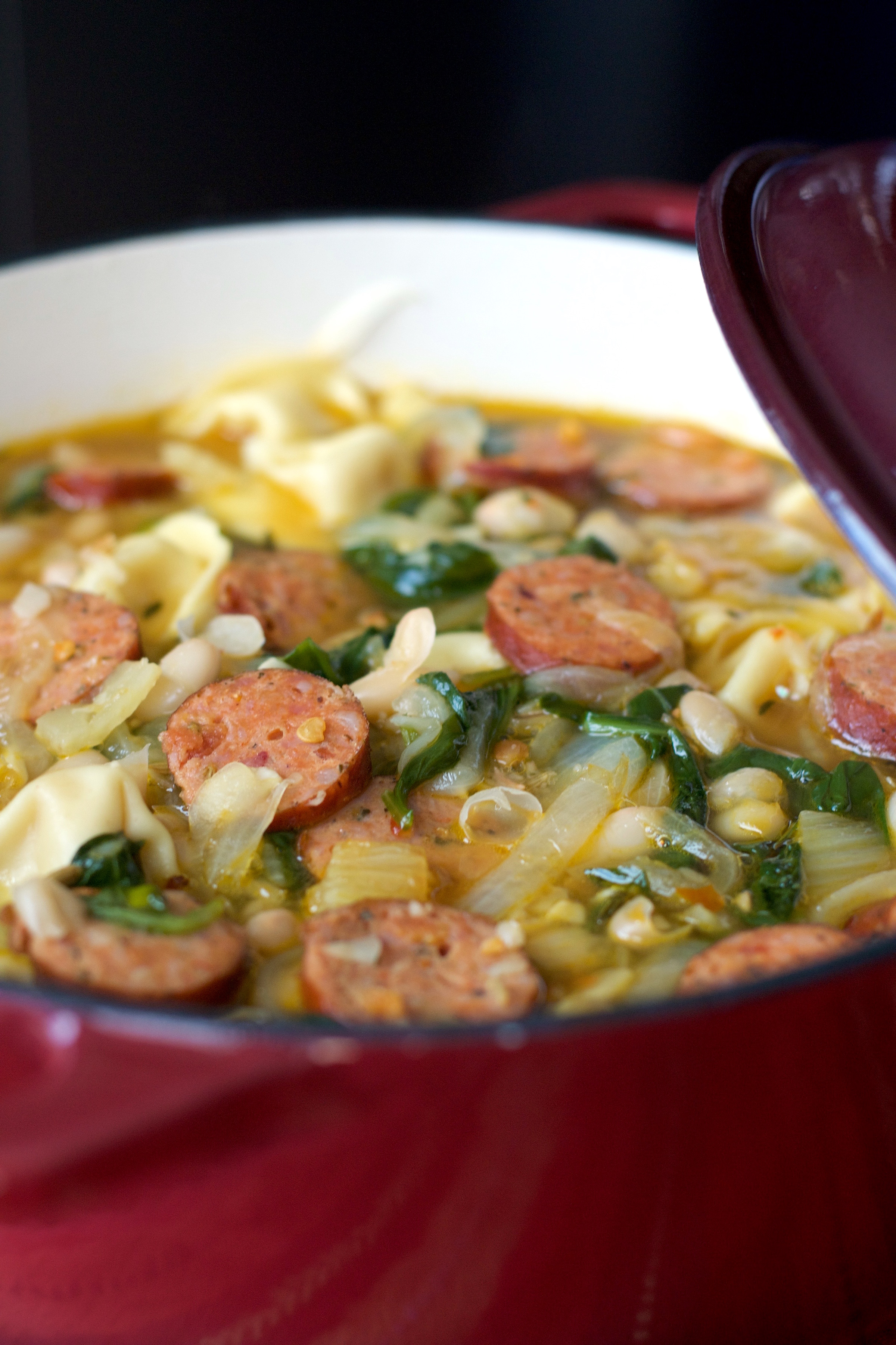 White Bean Sausage Tortellini Soup - What the Forks for Dinner?