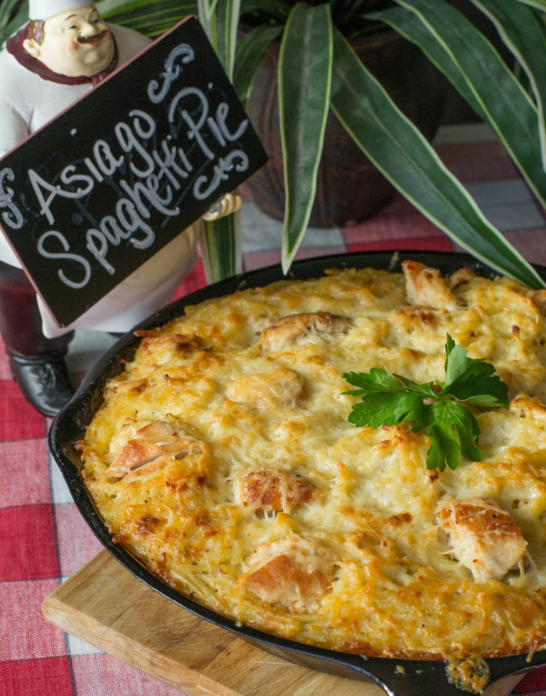 Asiago Spaghetti Pie What the Forks for Dinner?