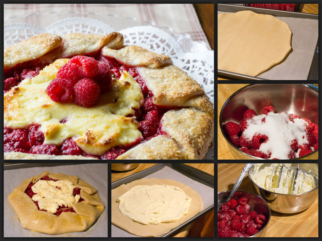 Raspberry Cheesecake Galette Collage