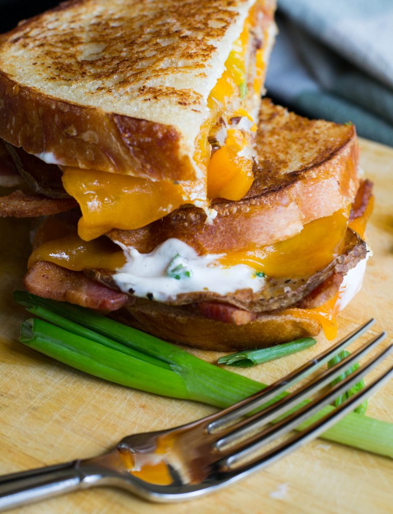 Loaded Baked Potato Grilled Cheese