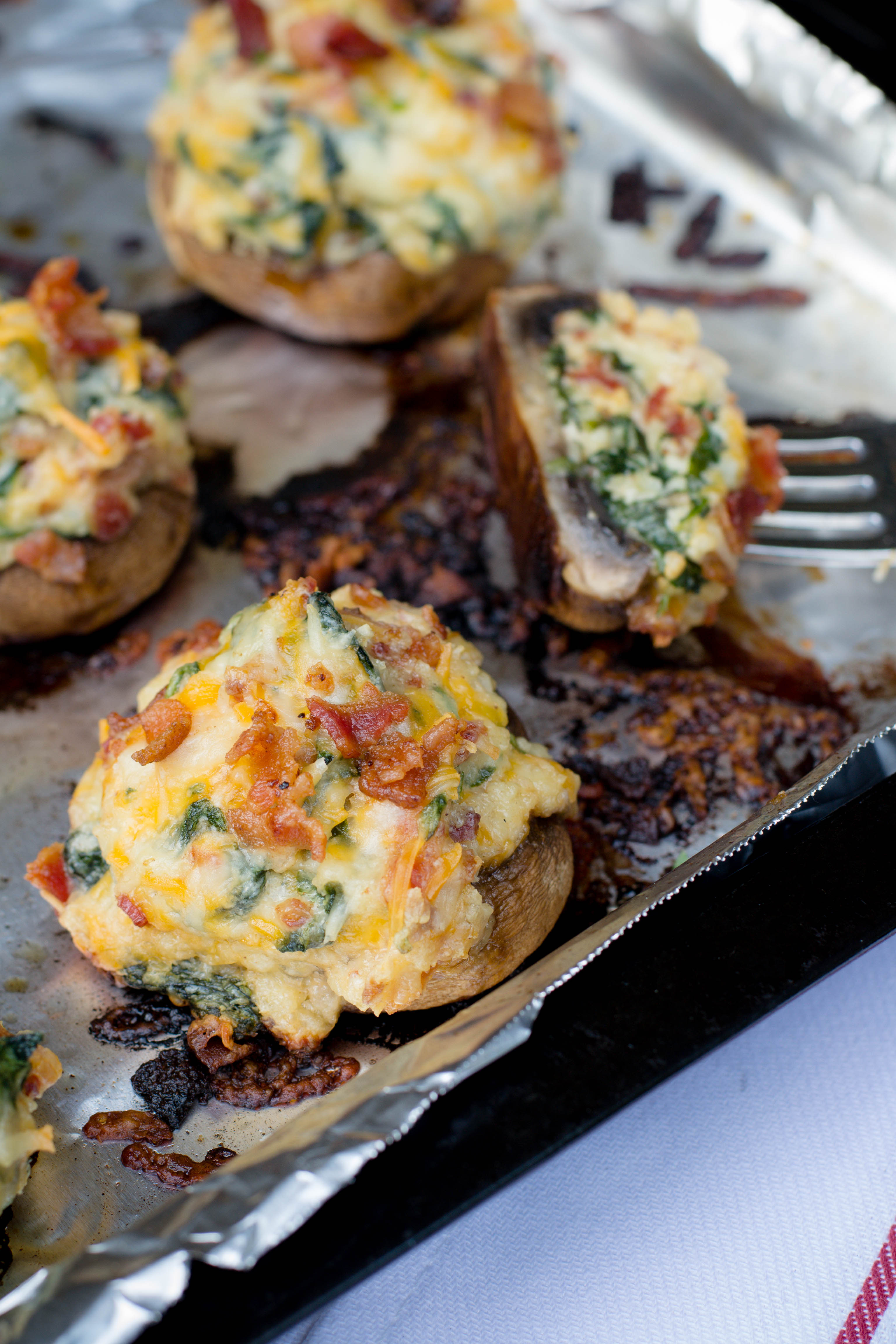 Grilled Stuffed Mushrooms - What the Forks for Dinner?