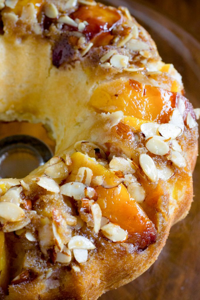 Peach Almond Upside Down Cake 8