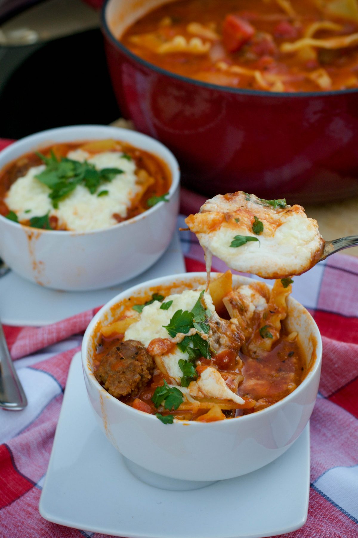 Sausage Lasagna Soup - What the Forks for Dinner?