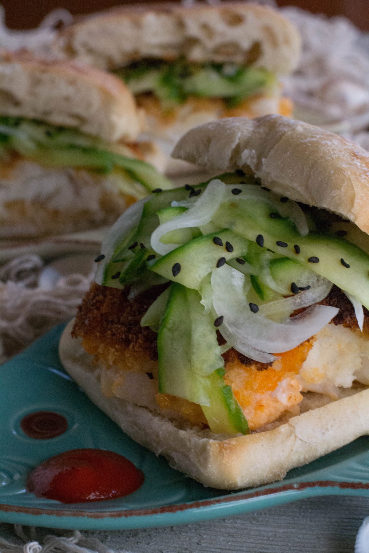 Spicy Sriracha Crusted Fish Sandwich What the Forks for