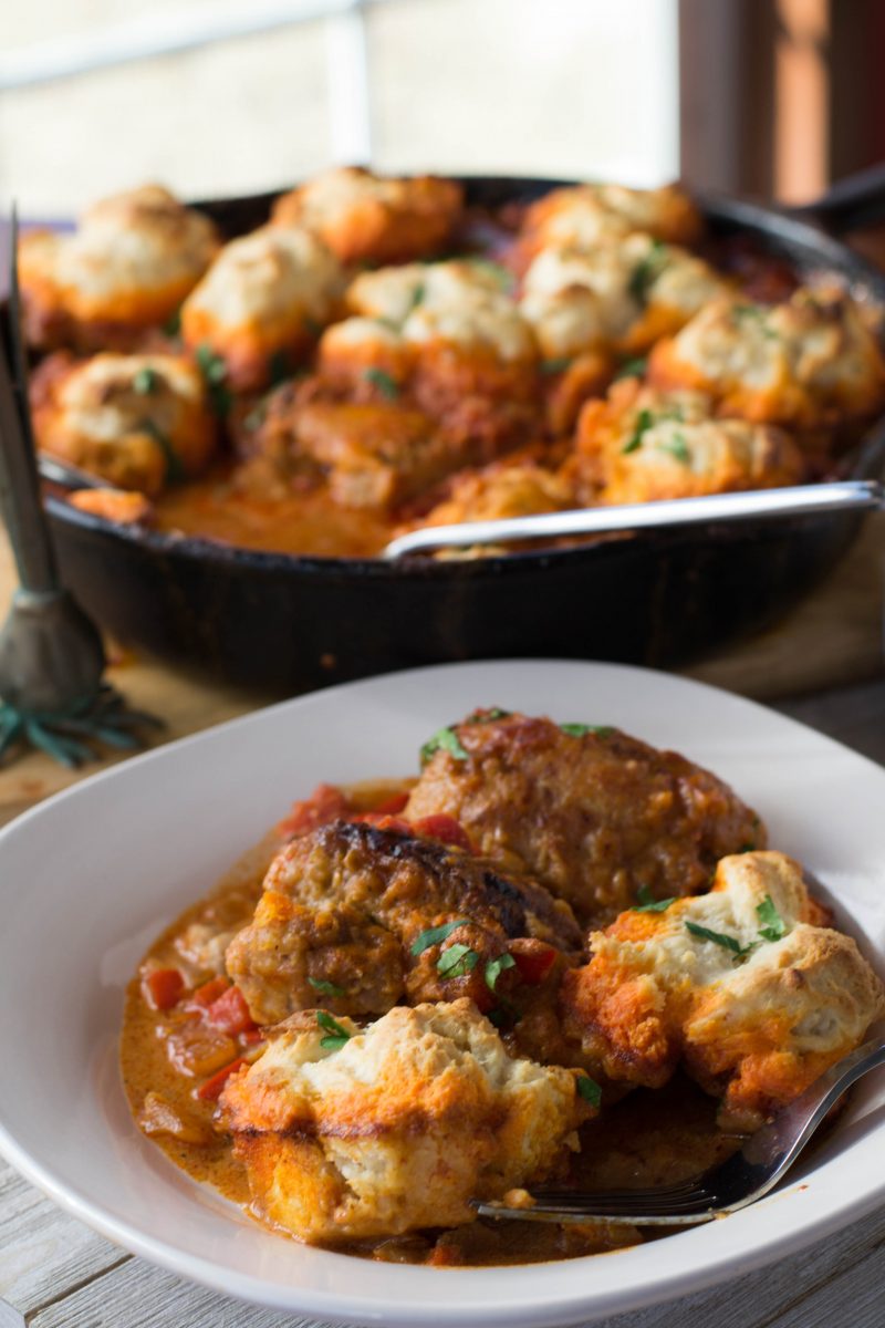 Chicken Goulash with Buttermilk Dumplings - What the Forks for Dinner?