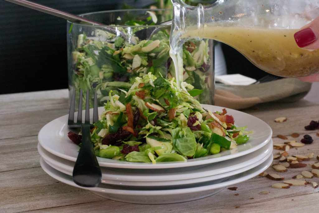 Detox Brussels Sprouts Spinach Salad