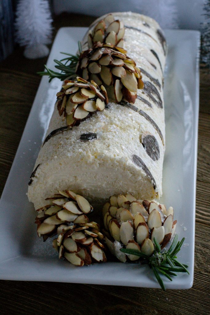 Decorated Whipped Cream Cake Roll