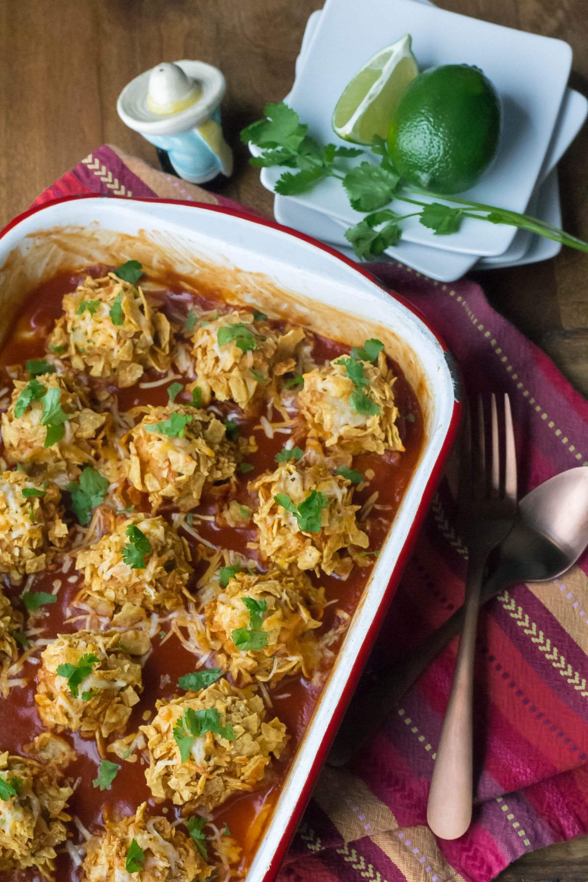 Crunchy Chicken Enchilada Meatballs What the Forks for Dinner?