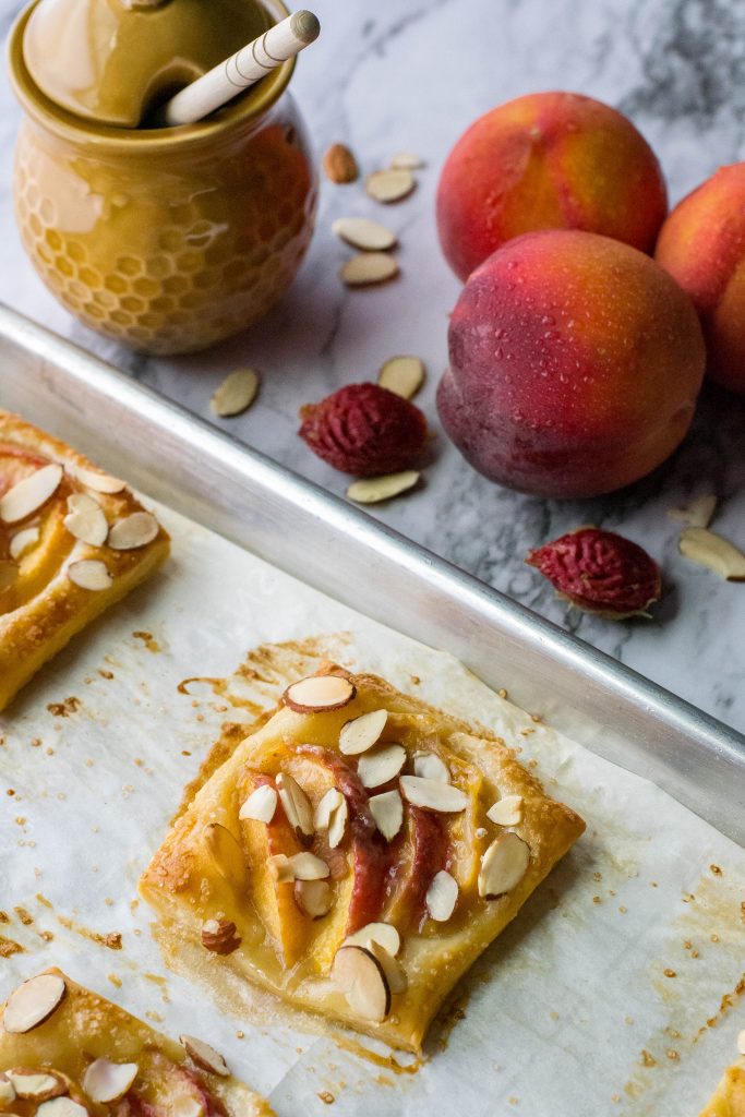 Easy Almond Peach Tartlets