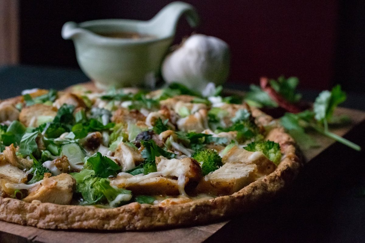 Sweet Chili Chicken Pizza with Cauliflower Crust What the Forks for