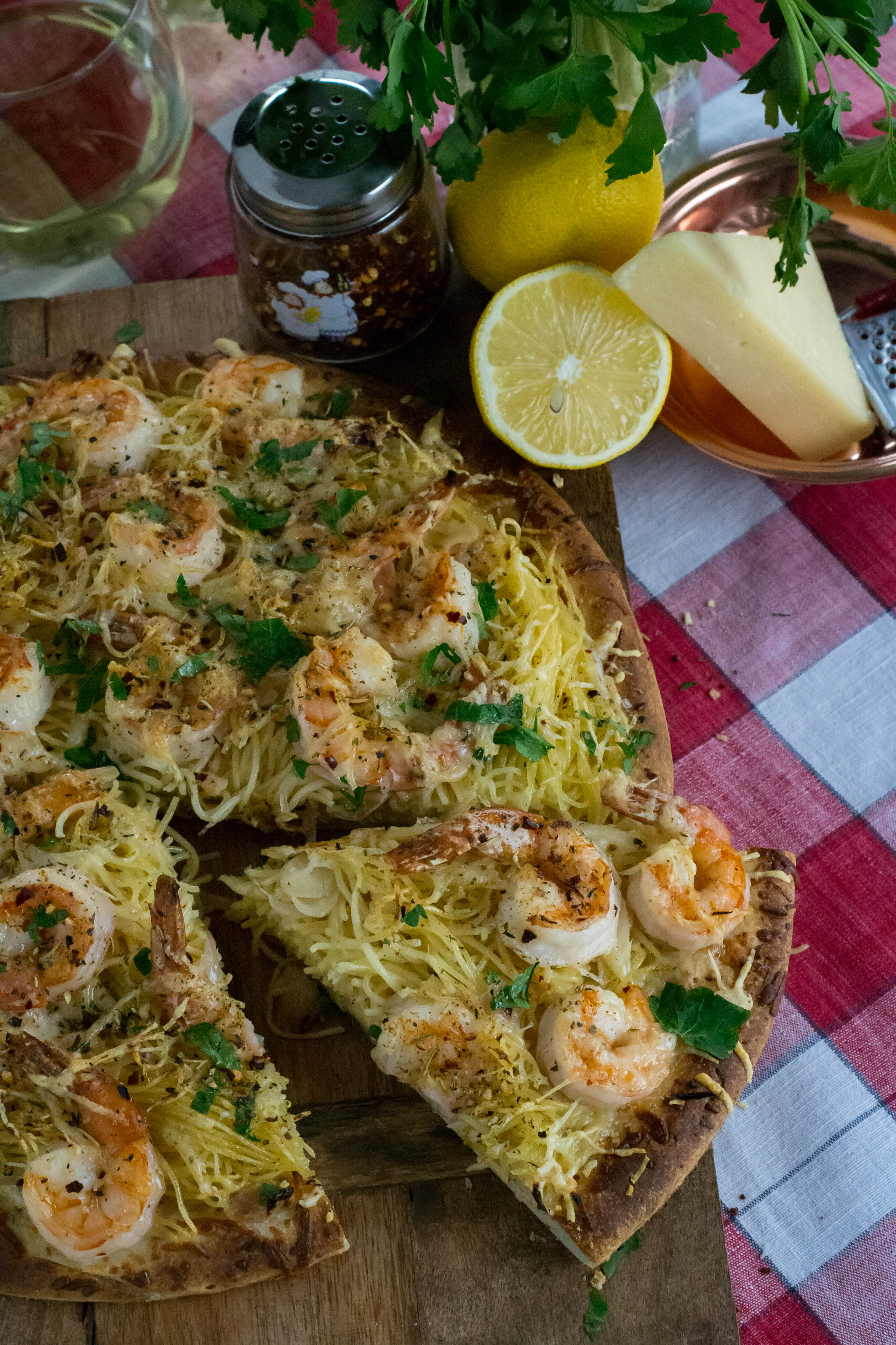 Shrimp Scampi Pizza - What the Forks for Dinner?