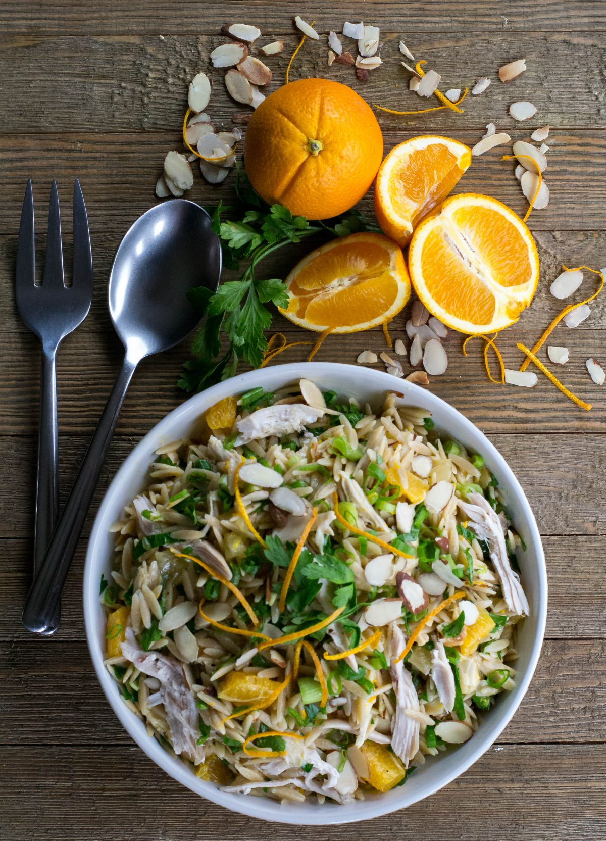 Orange Chicken Orzo Salad What the Forks for Dinner?