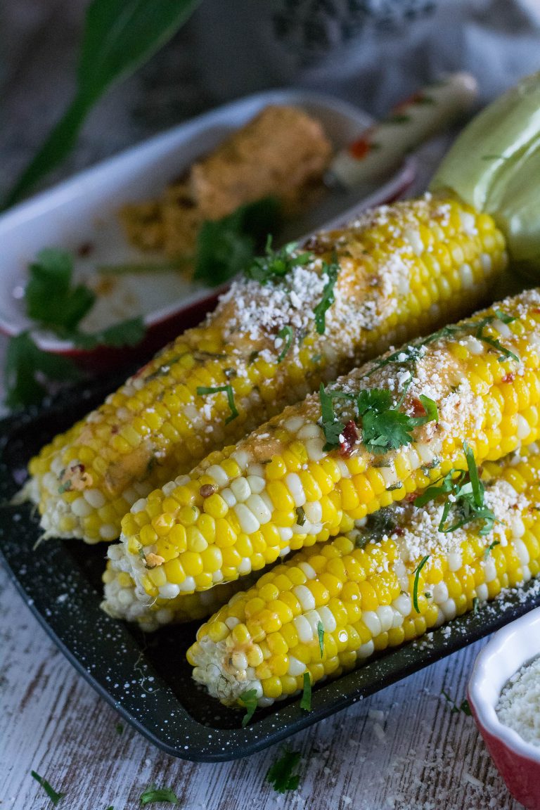 Roasted Sweet Corn With Chipolte Compound Butter - What The Forks For 