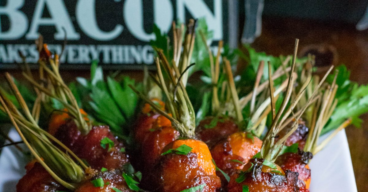Spicy Brown Sugar Bacon Wrapped Carrots What the Forks for Dinner?