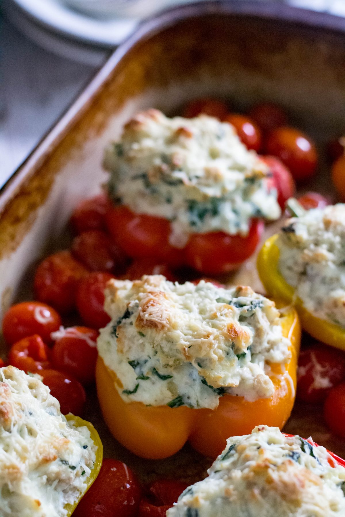 Keto Chicken Ricotta Stuffed Peppers What the Forks for Dinner?