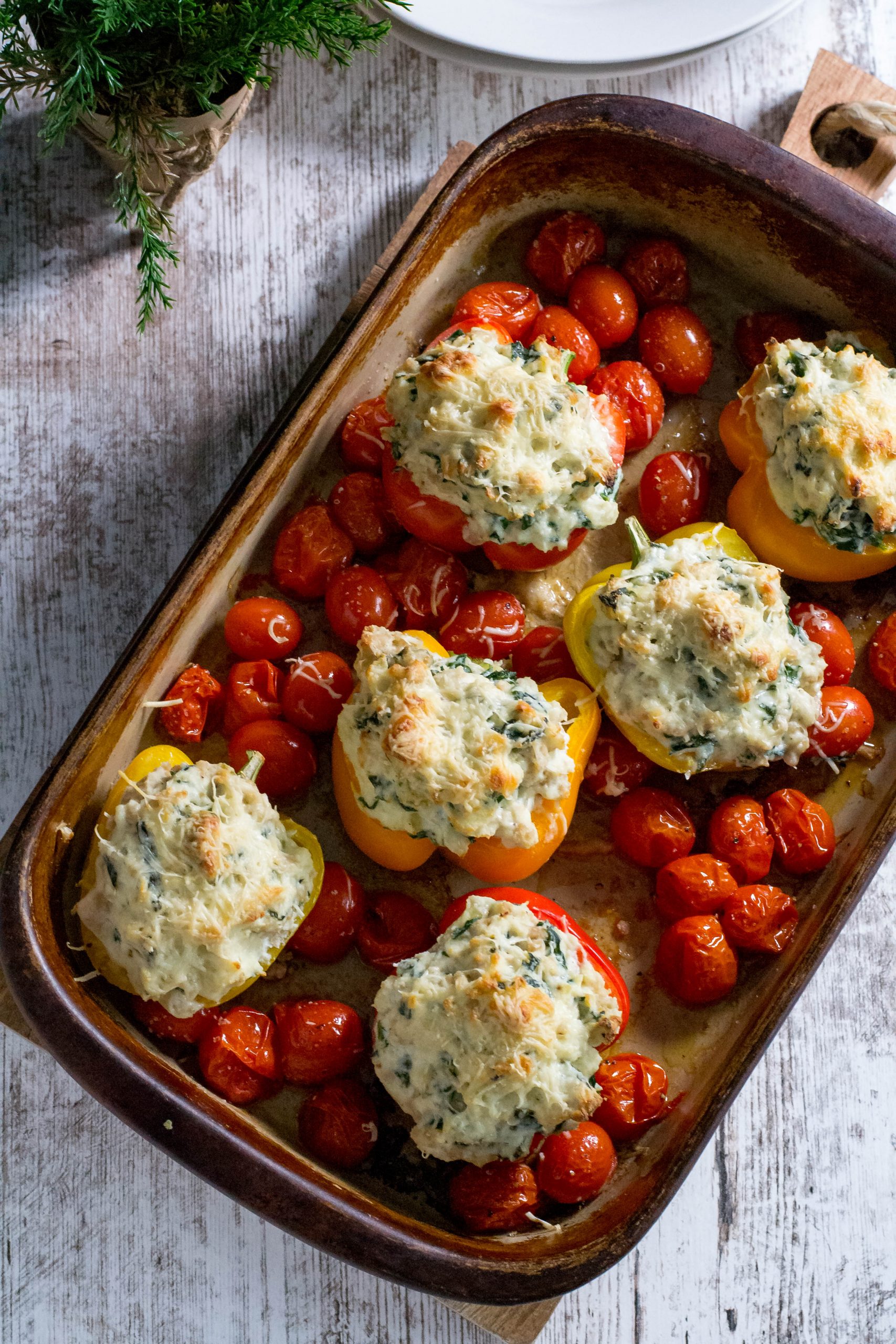 Keto Chicken Ricotta Stuffed Peppers - What the Forks for Dinner?