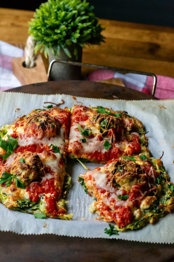 Zucchini Meatball Pizza