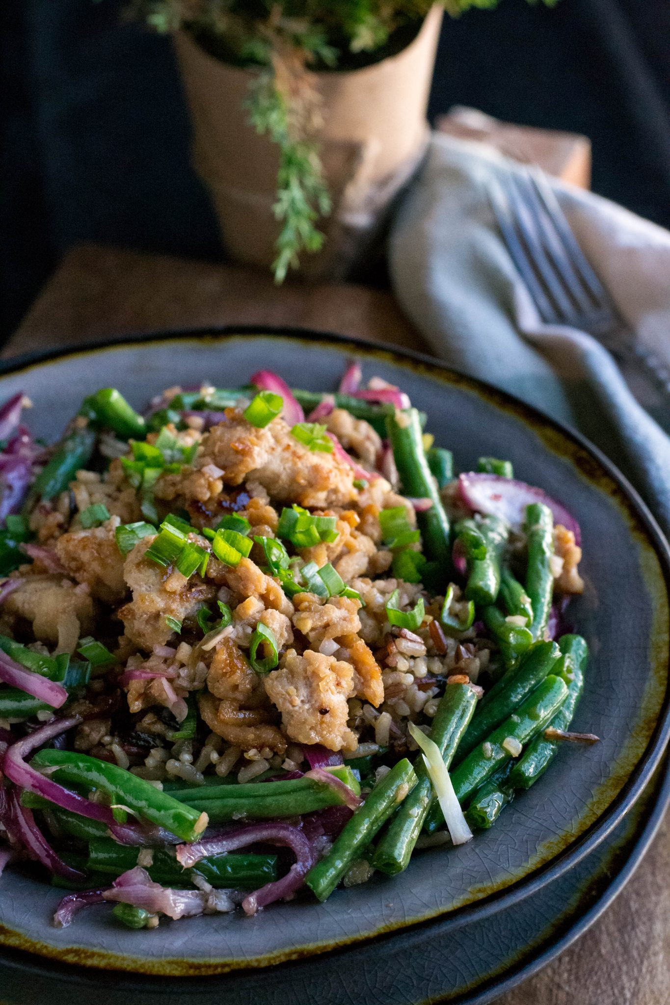 Honey Chicken Green Bean Stir Fry What the Forks for Dinner?