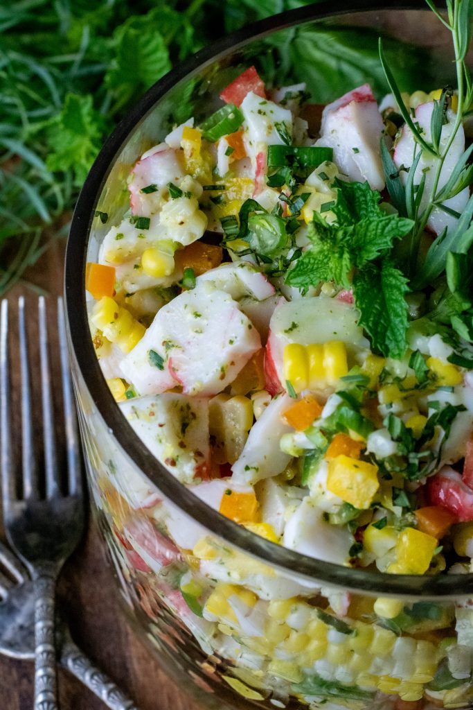 Summer Sweet Corn Crab Salad Recipe