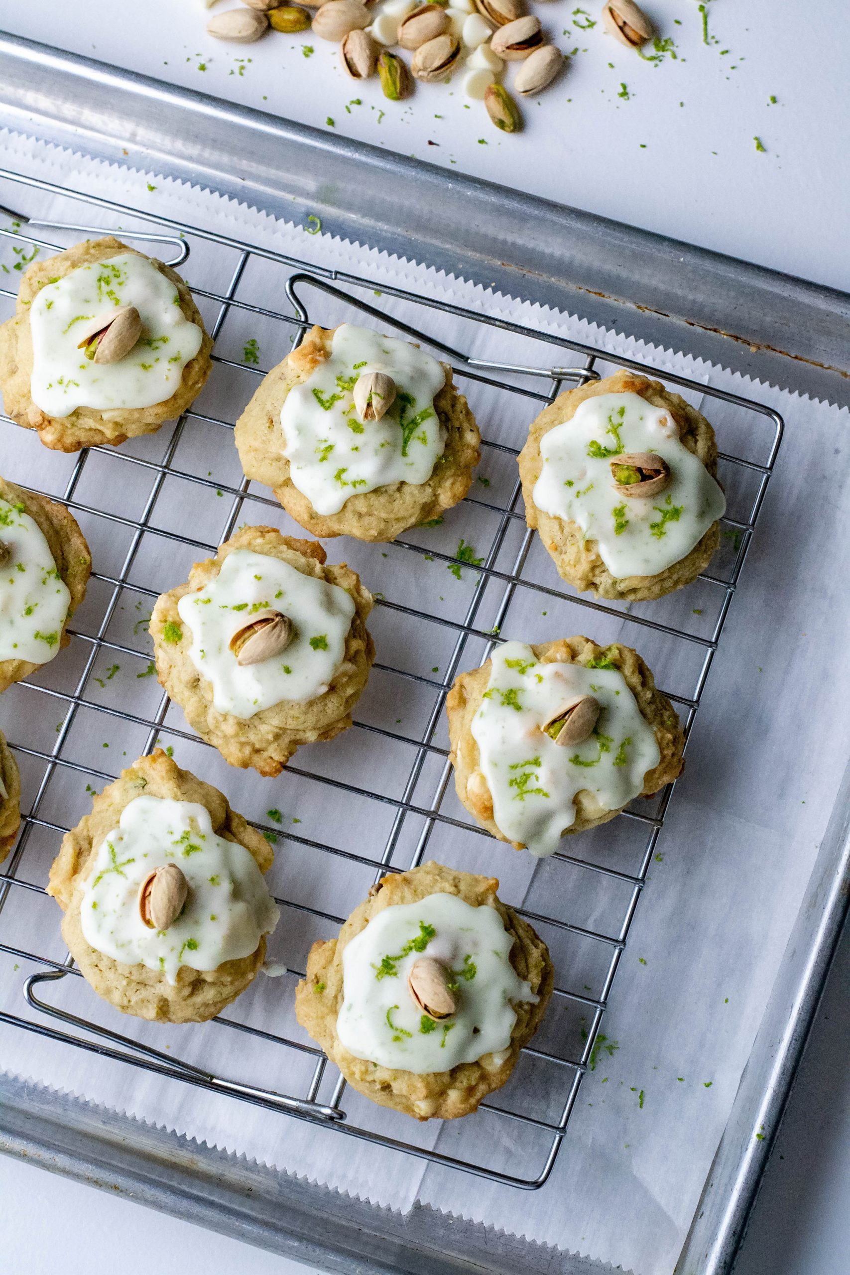 White Chocolate Pistachio Lime Cookies What the Forks for Dinner?